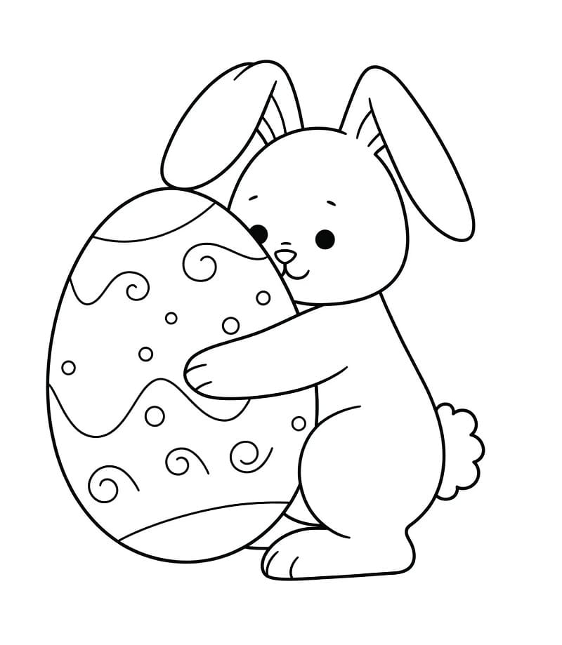 Påskeharen gratis for barn fargelegging