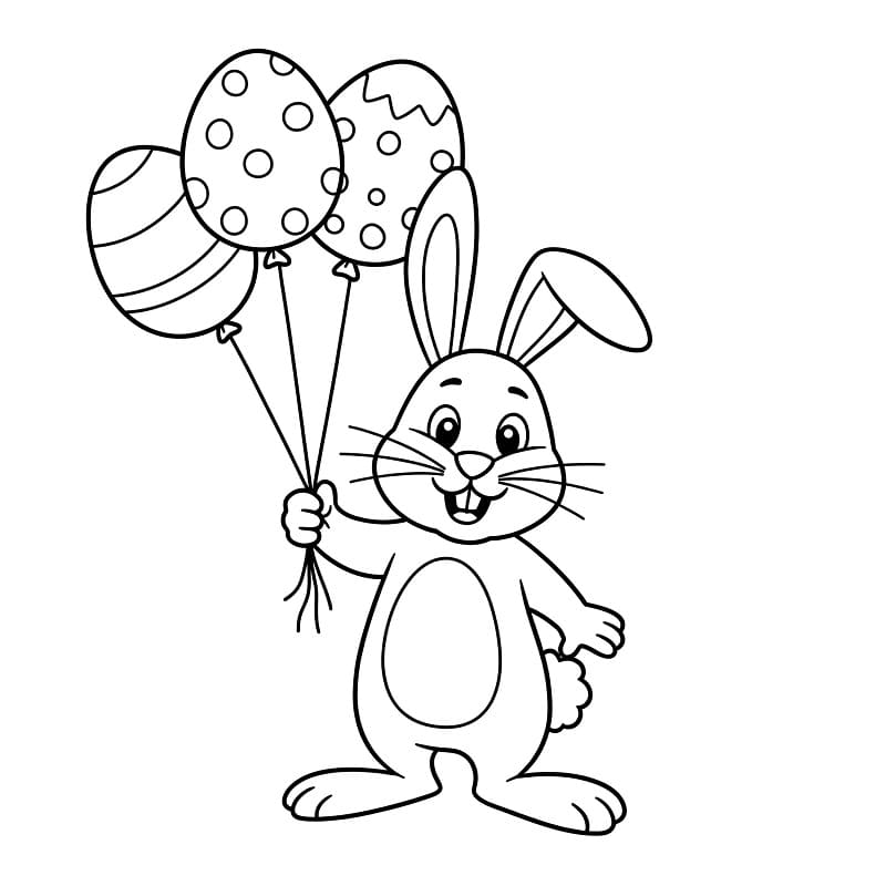 Påskeharen utskriftbar fargelegging