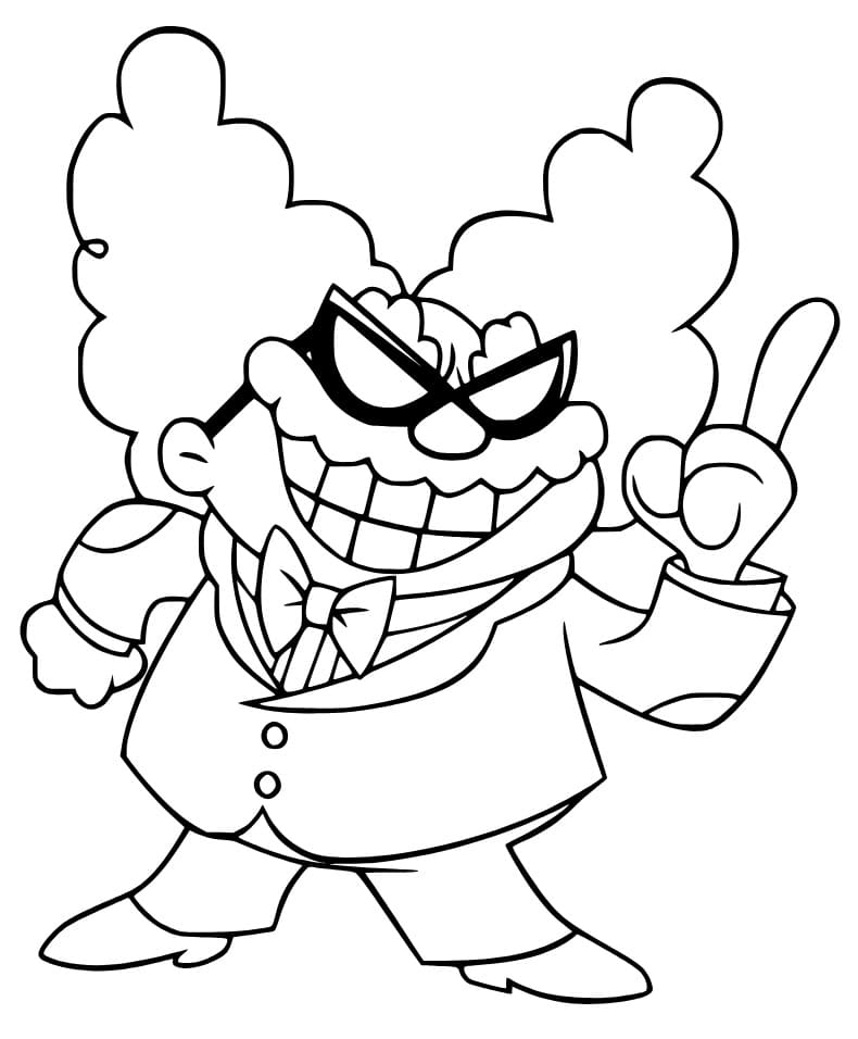 Pippy Poopypants fra Kaptein Supertruse fargelegging