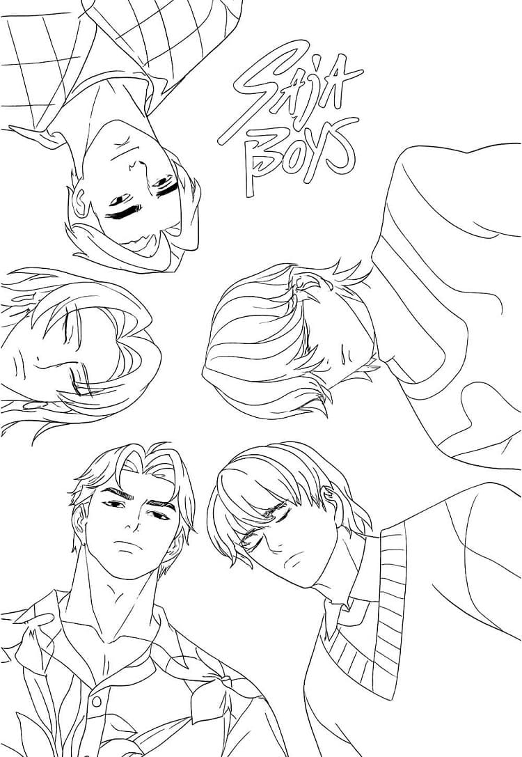 Saja Boys gratis for barn fargelegging