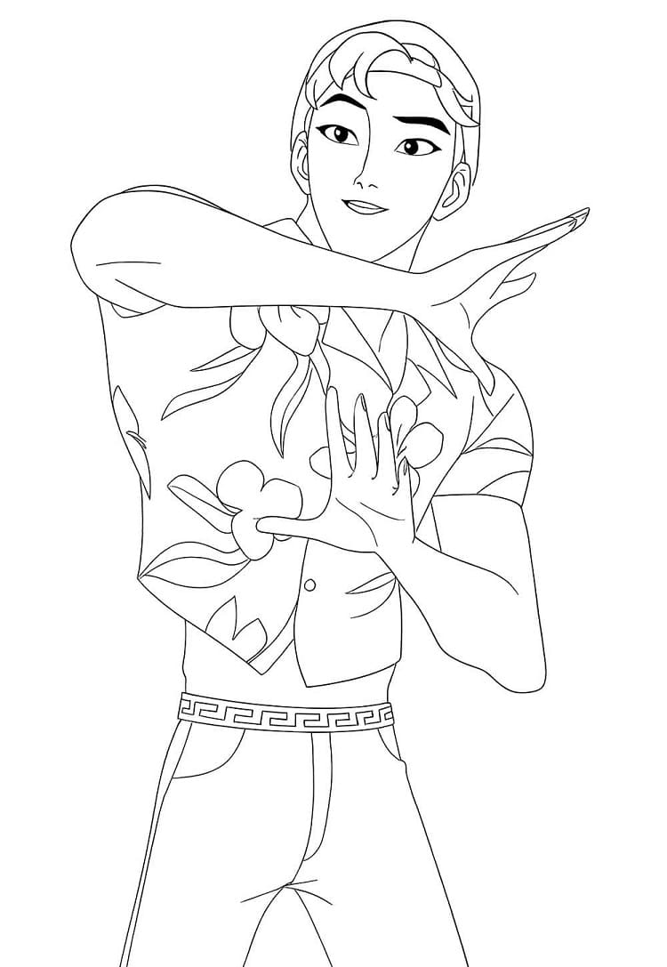 Saja Boys utskriftbar fargelegging