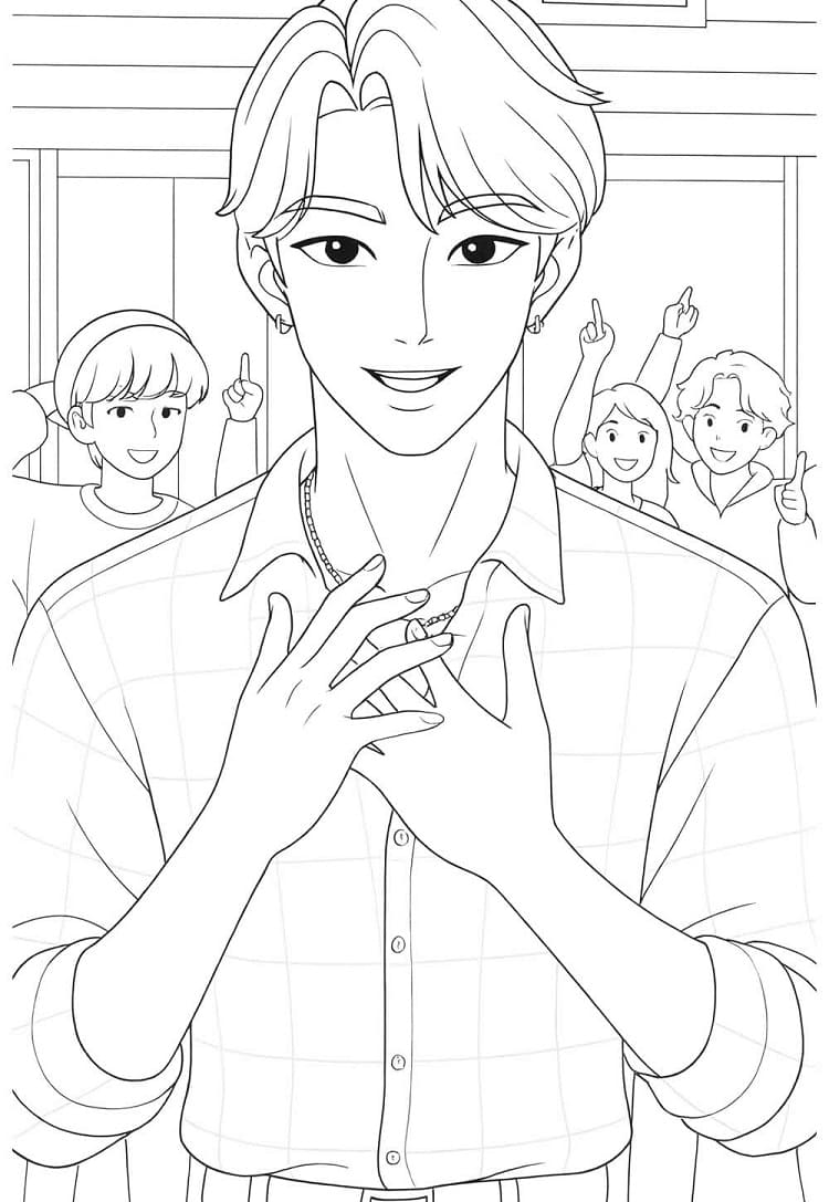 Saja Boys utskriftbart bilde fargelegging