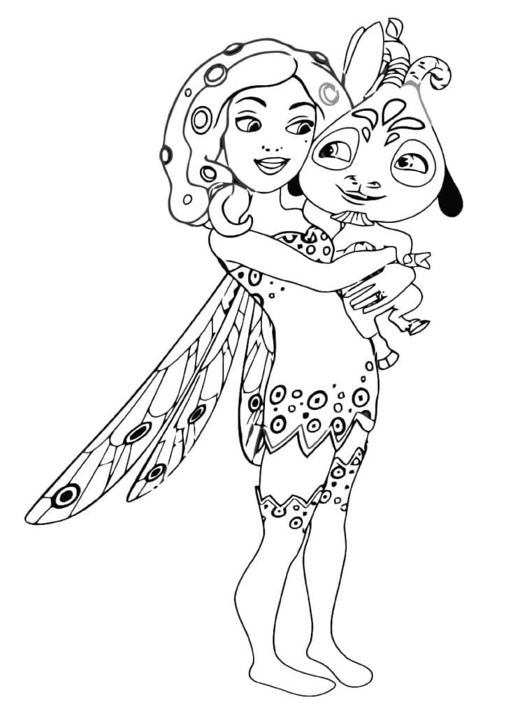 Skriv ut Mia og meg fargelegging