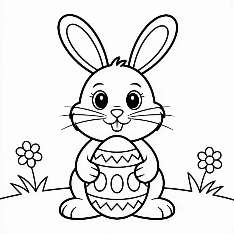 Skriv ut Påskeharen fargelegging