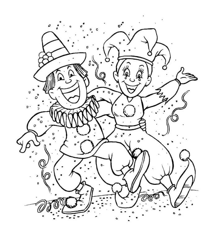 Skriv ut karneval fargelegging