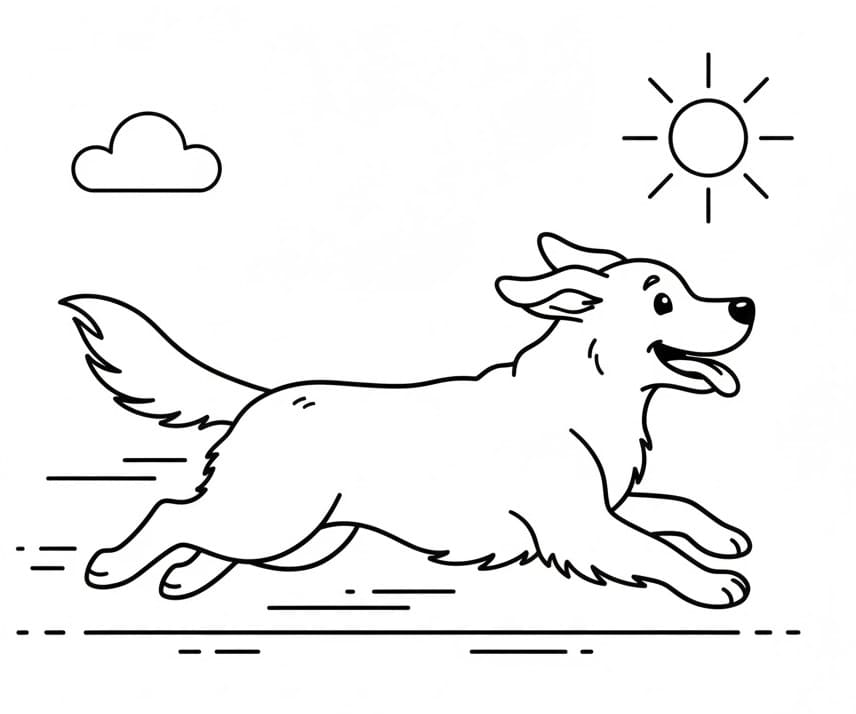 Søt Golden Retriever fargelegging