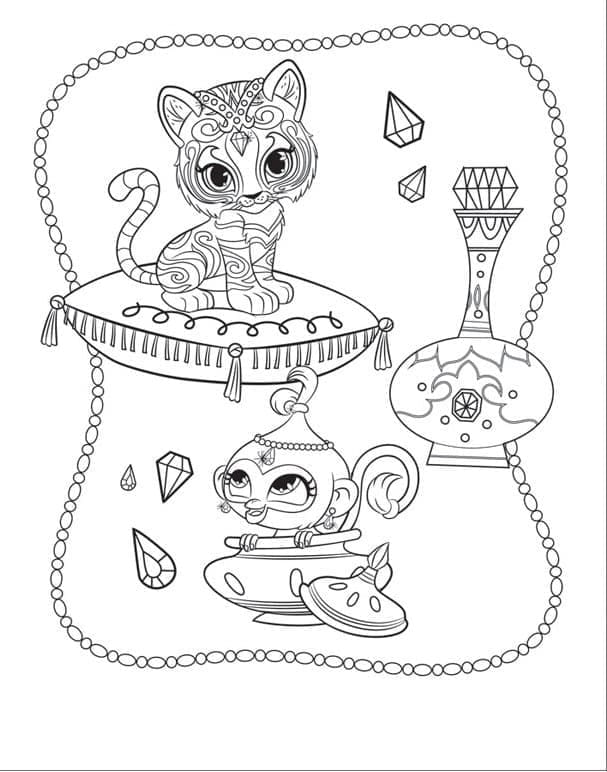 Søt Shimmer og Tala fargelegging