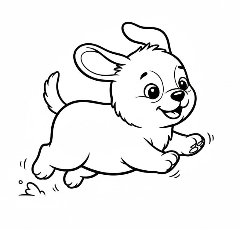 Søt Valp fargelegging