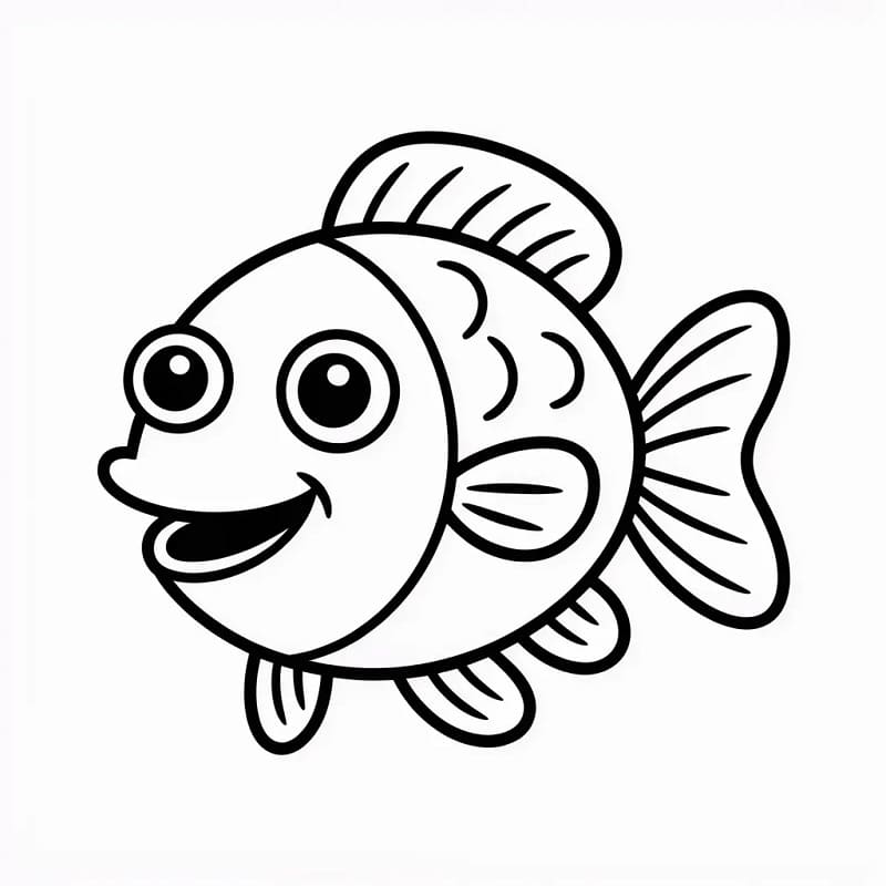 Svømmende Fisk fargelegging