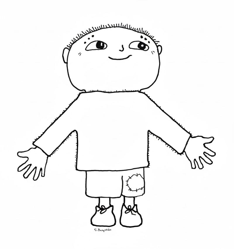 Tegneserie Albert Åberg fargelegging