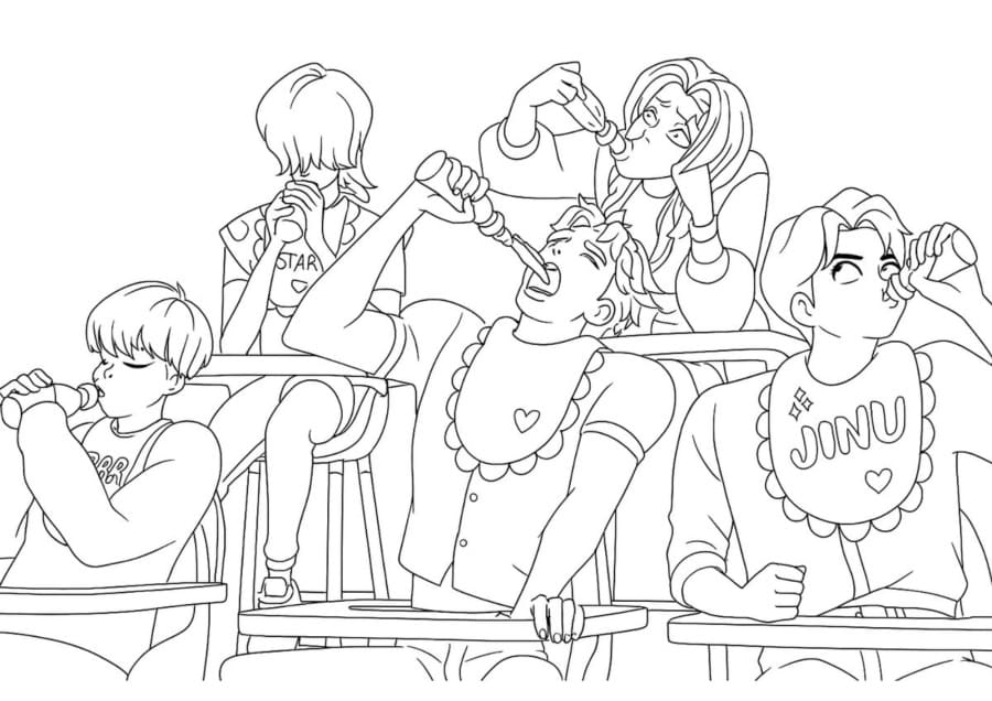 Utrolig Saja Boys fargelegging