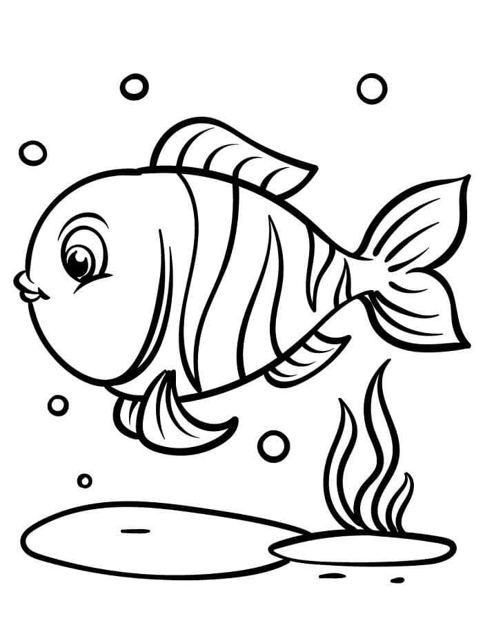 Utskriftbar Gratis Fisk fargelegging