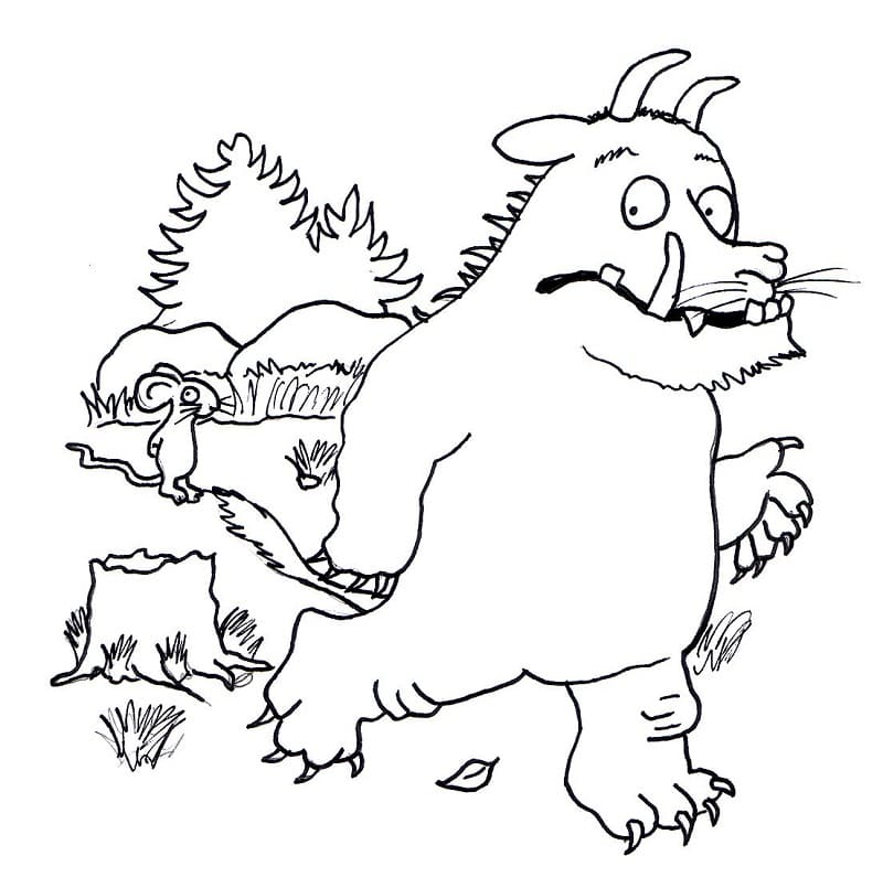 Utskriftbar Gruffalo for barn fargelegging