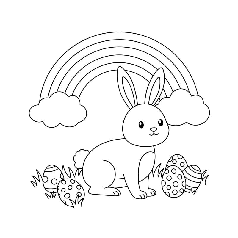 Utskriftbar Påskeharen uten kostnad fargelegging