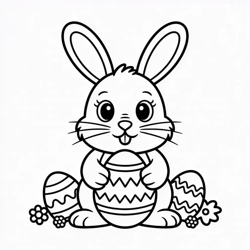 Utskriftbar Påskeharen fargelegging