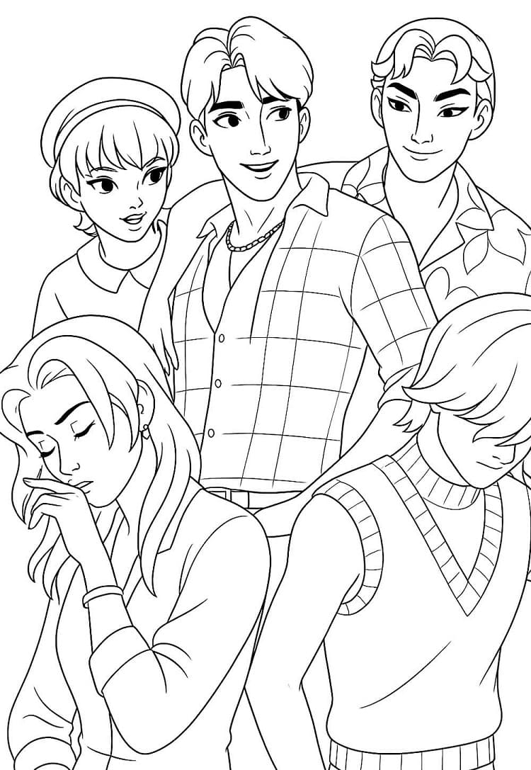 Utskriftbar Saja Boys for barn fargelegging