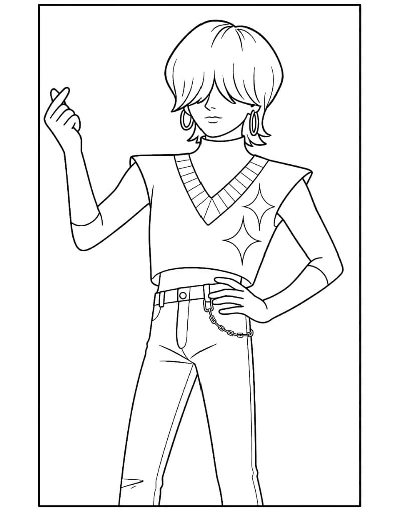 Utskriftbar Saja Boys fargelegging