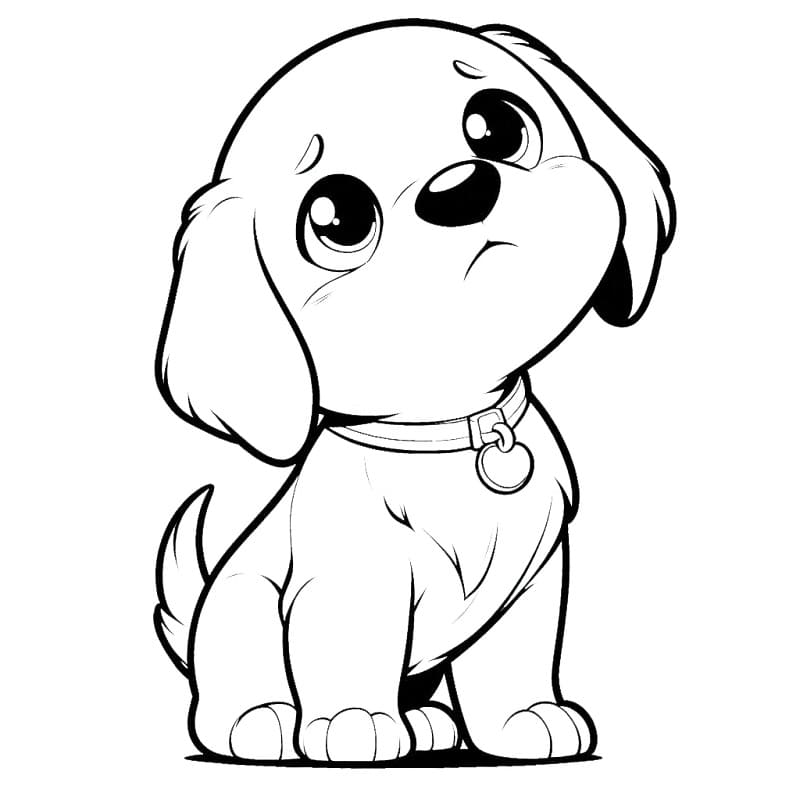 Utskriftbar Valp fargelegging