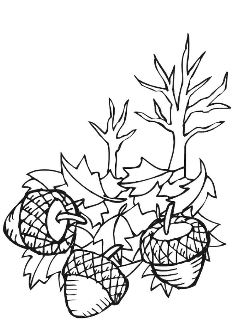 Utskriftbar gratis høst fargelegging