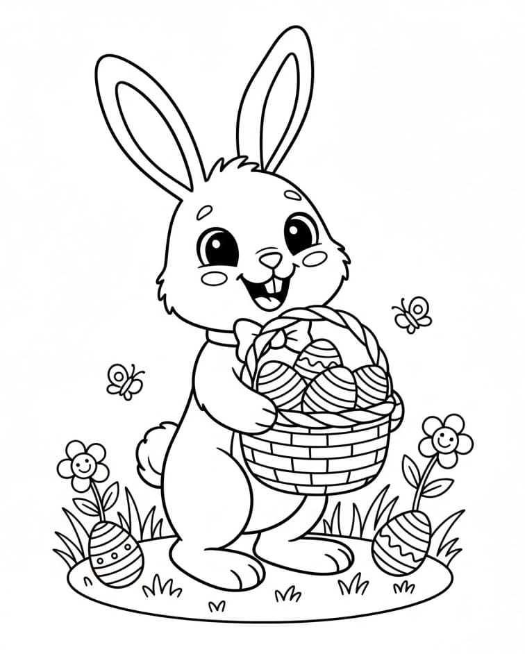 Vennlig Påskeharen fargelegging