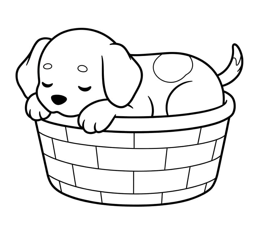 Vennlig Valp fargeleggingsside