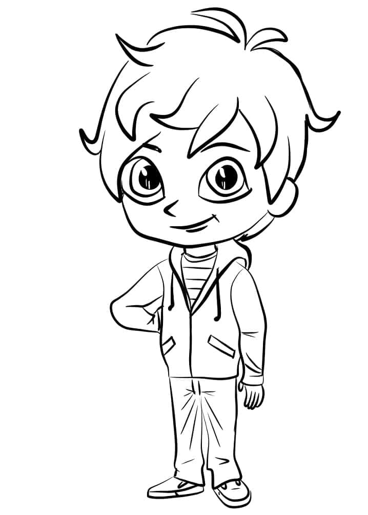 Zac fra Shimmer og Shine fargelegging