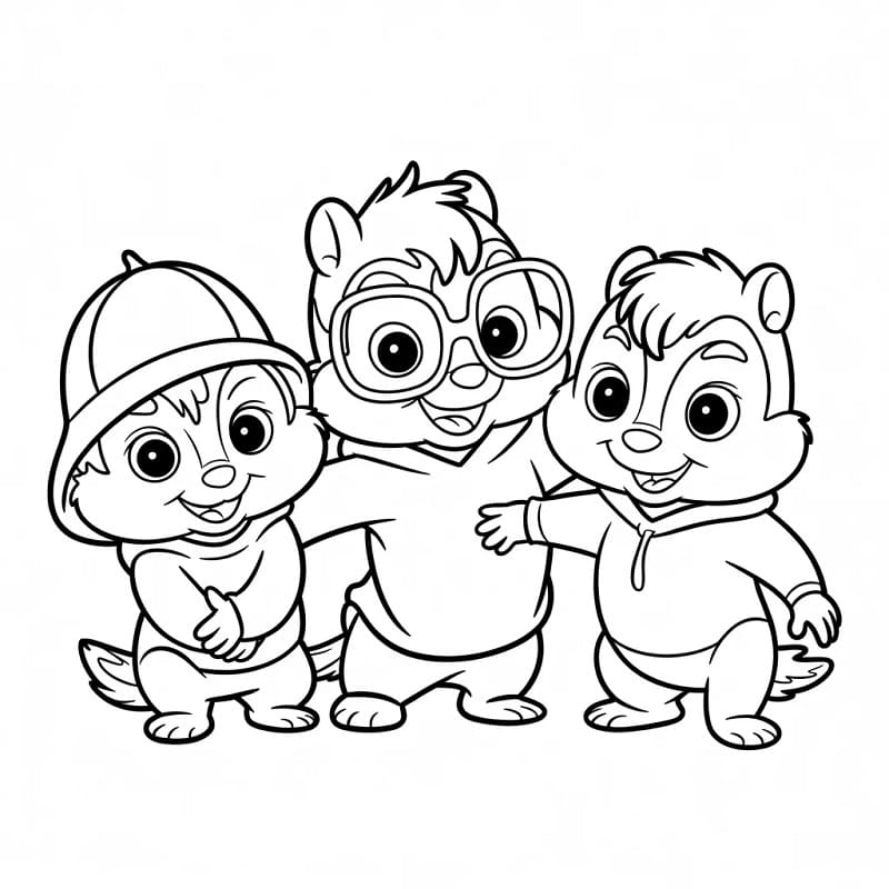 Animert Alvin og gjengen fargelegging