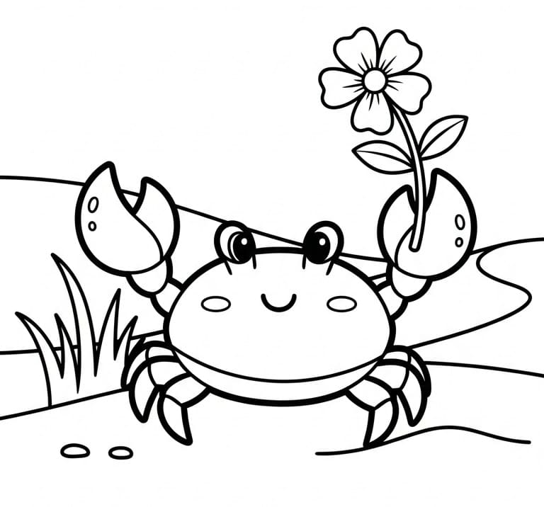 Animert krabbe fargelegging