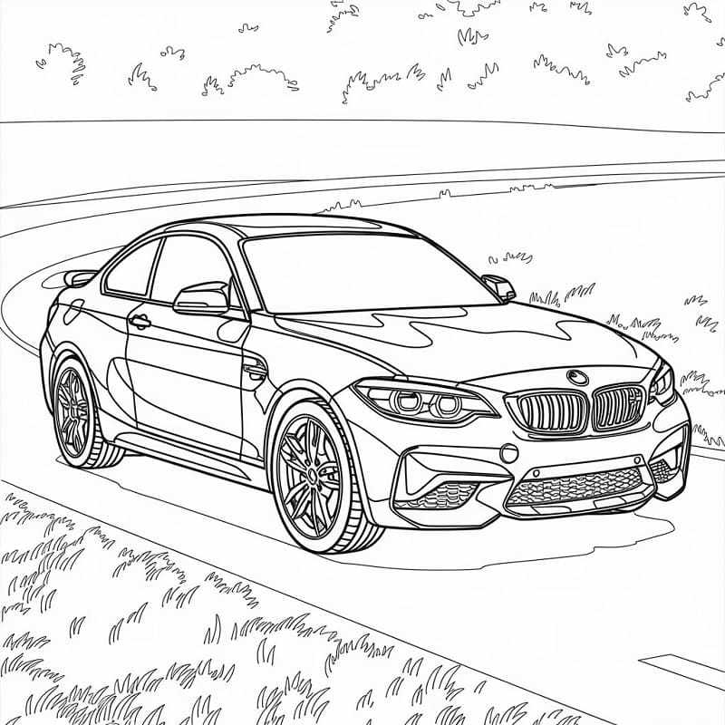 BMW gratis utskriftbar fargelegging