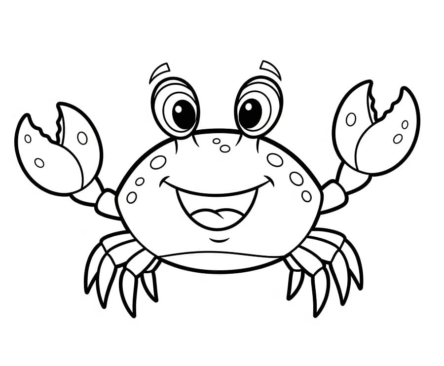 Bedårende krabbe fargelegging