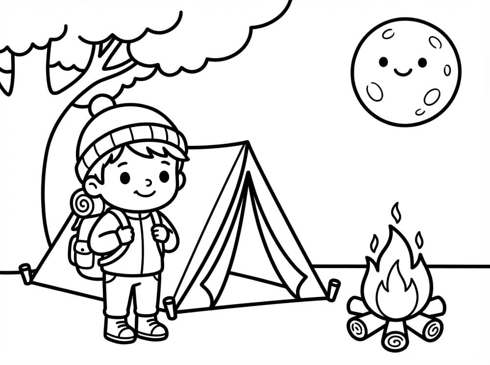 Camping bilde fargelegging