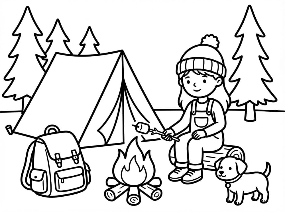 Camping for barn fargelegging