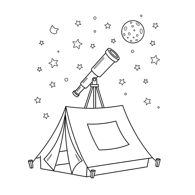 Camping om natten fargelegging