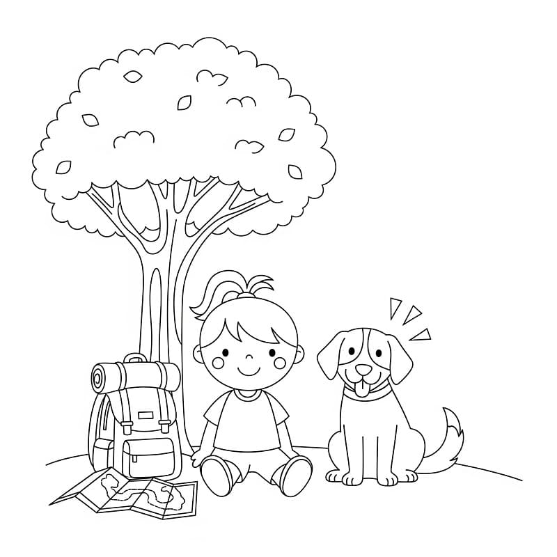 Camping uten kostnad fargelegging