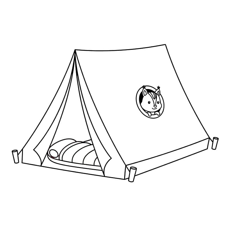 Camping utskriftbar fargelegging