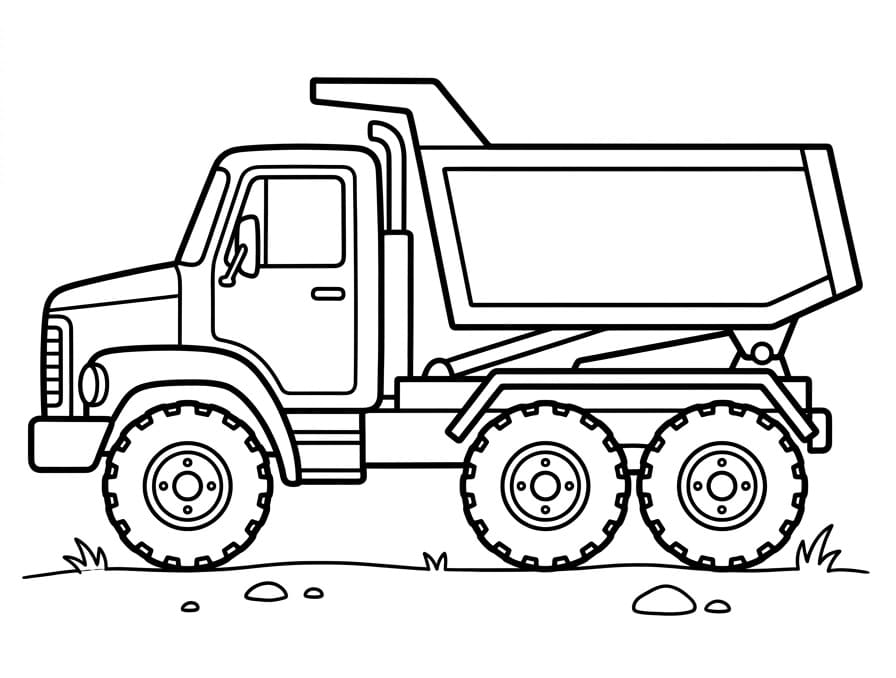 Dumper i arbeid fargelegging