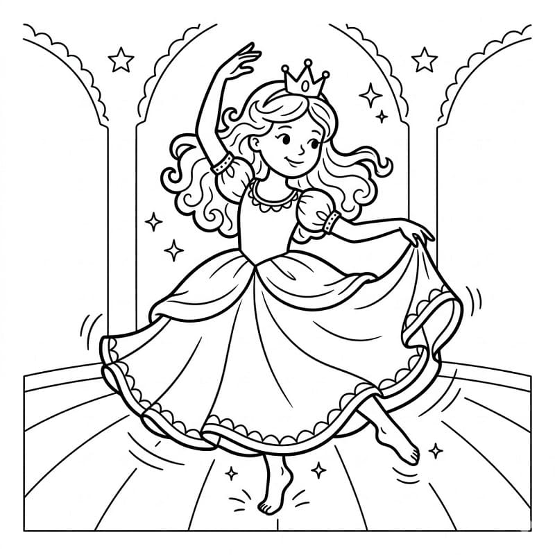 Elskelig Prinsesse fargelegging