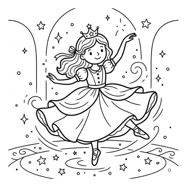 En Søt Prinsesse fargelegging