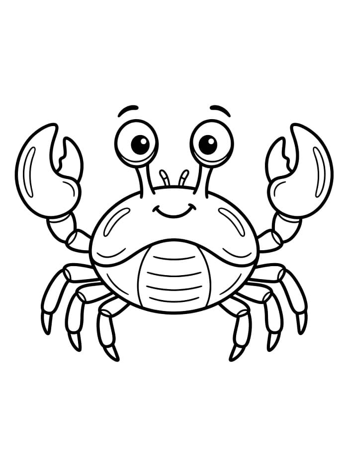 En søt krabbe fargelegging