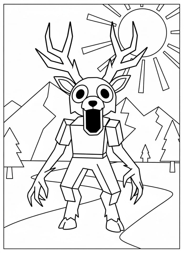 Enkel 99 Netter i Skogen fargelegging