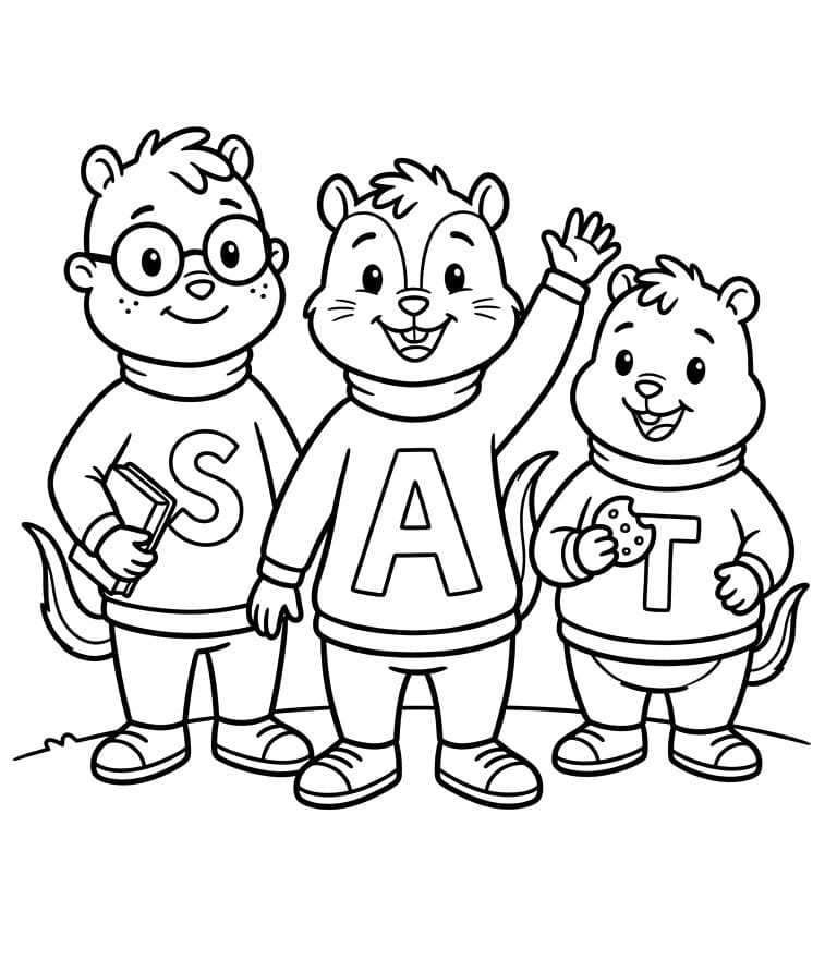 Enkel Alvin og gjengen fargelegging