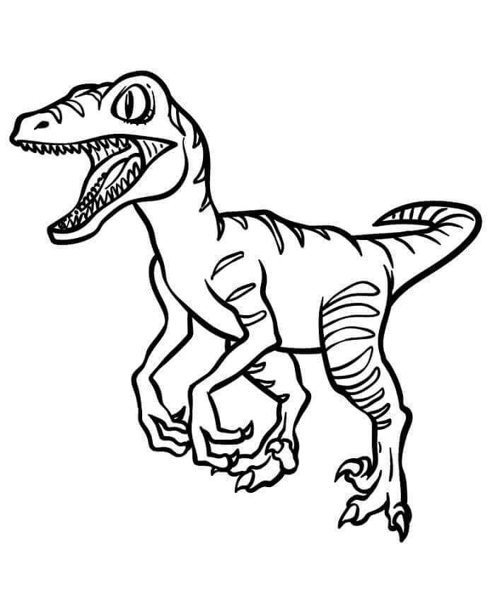 Enkel Velociraptor fargelegging