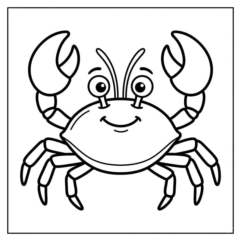 Enkel krabbe fargelegging