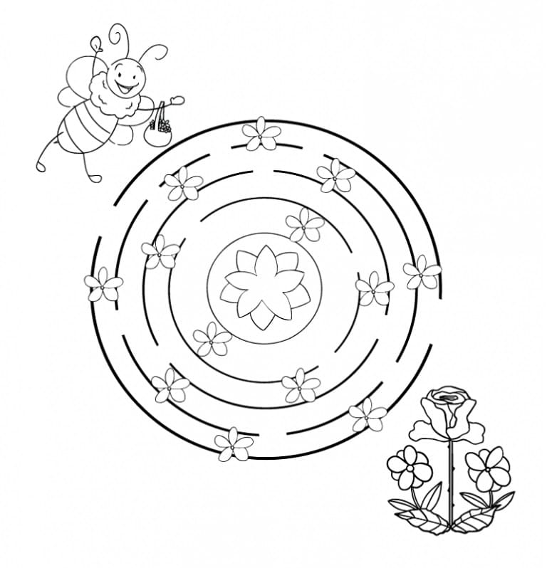 Enkel labyrint fargelegging