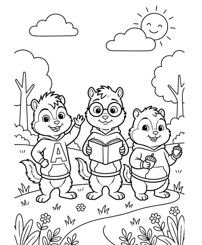 Fantastisk Alvin og gjengen fargelegging