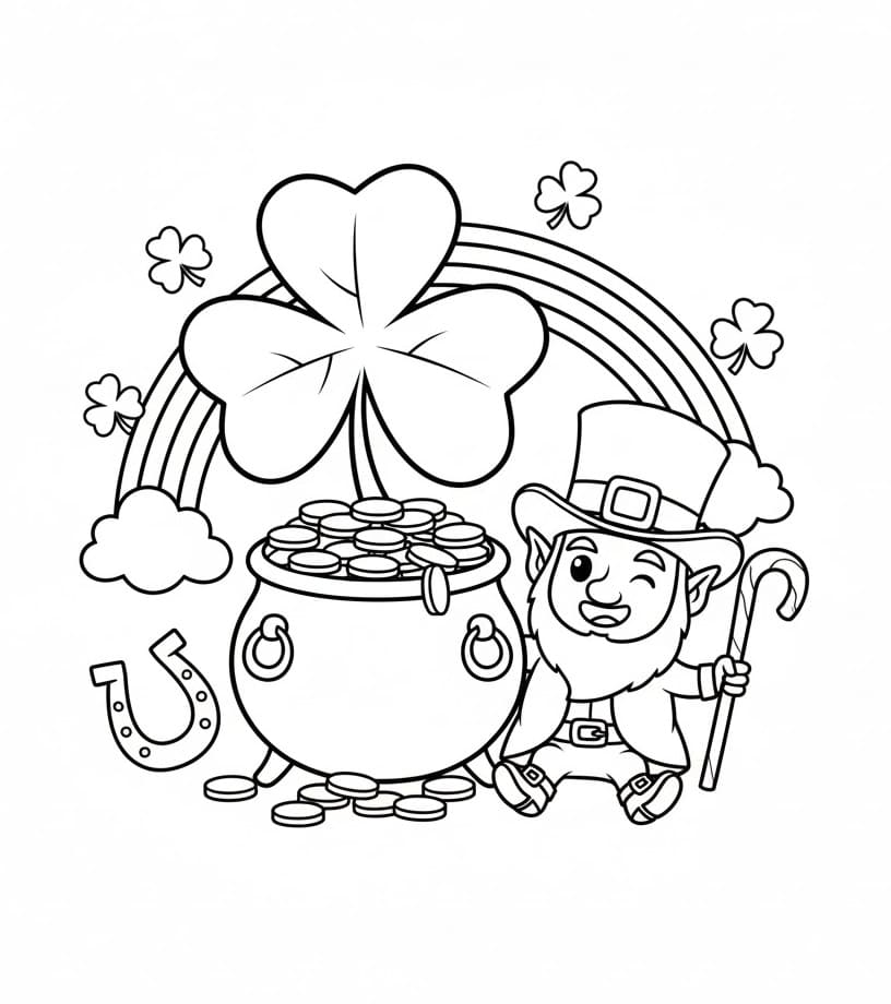 Fantastisk St. Patricks dag fargelegging