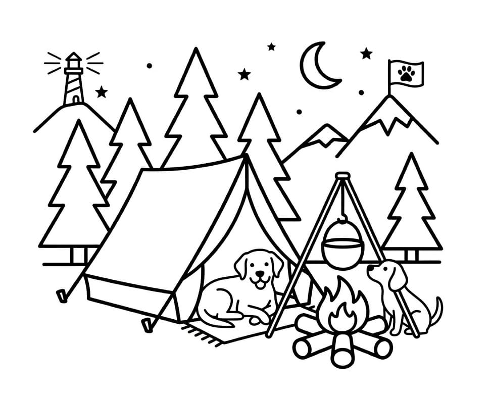 Glad camping fargelegging