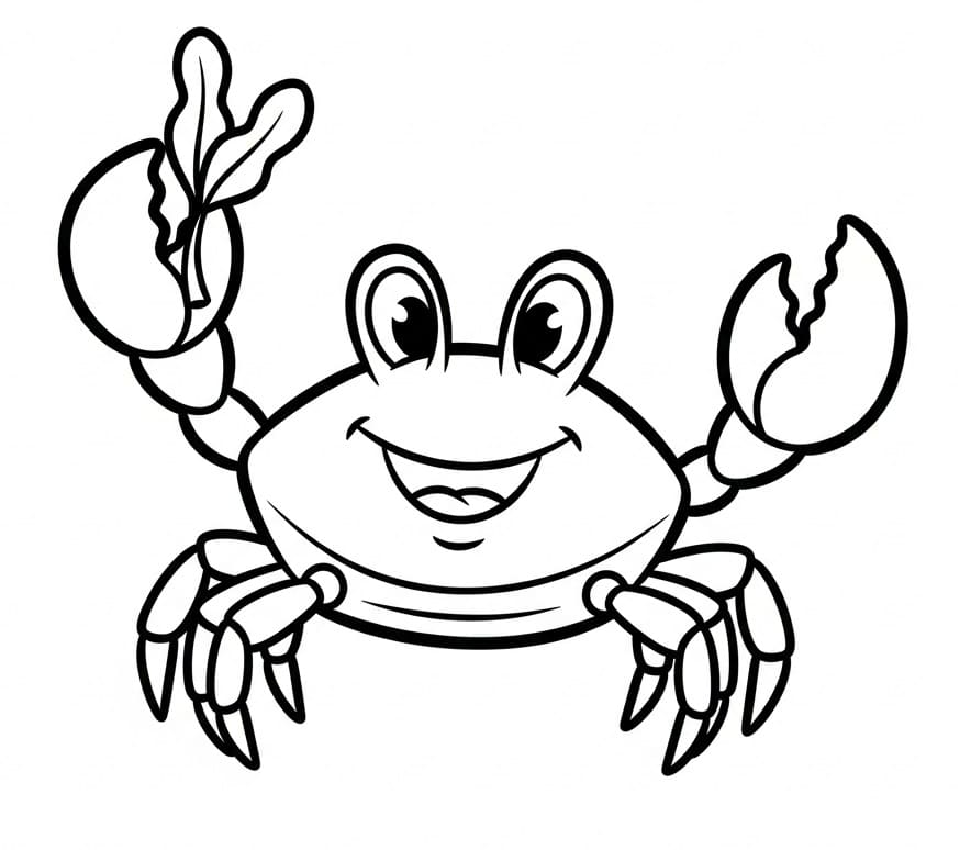 Glad krabbe fargelegging