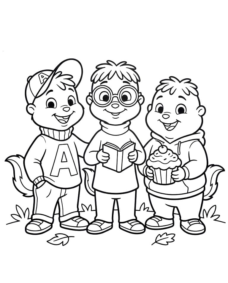 Gratis Alvin og gjengen fargelegging