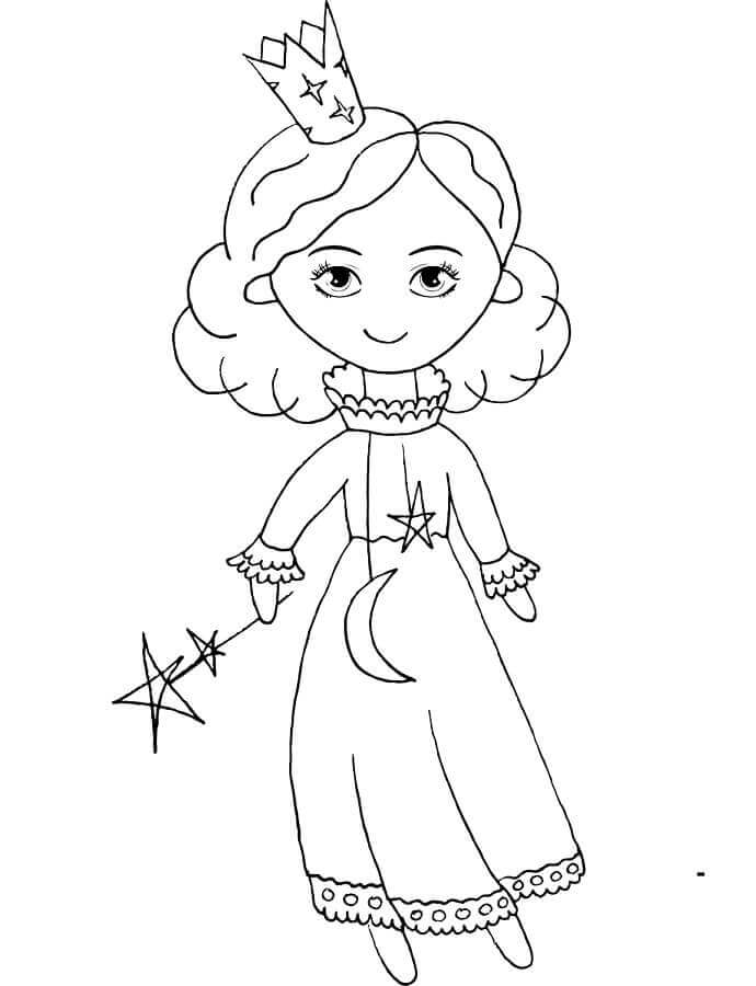 Gratis Prinsesse å skrive ut fargelegging